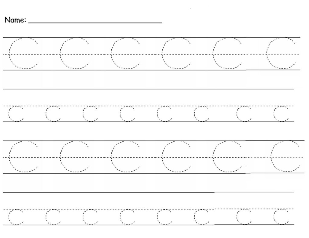 Lawteedah: Letter C Crab Inside Letter C Tracing Page