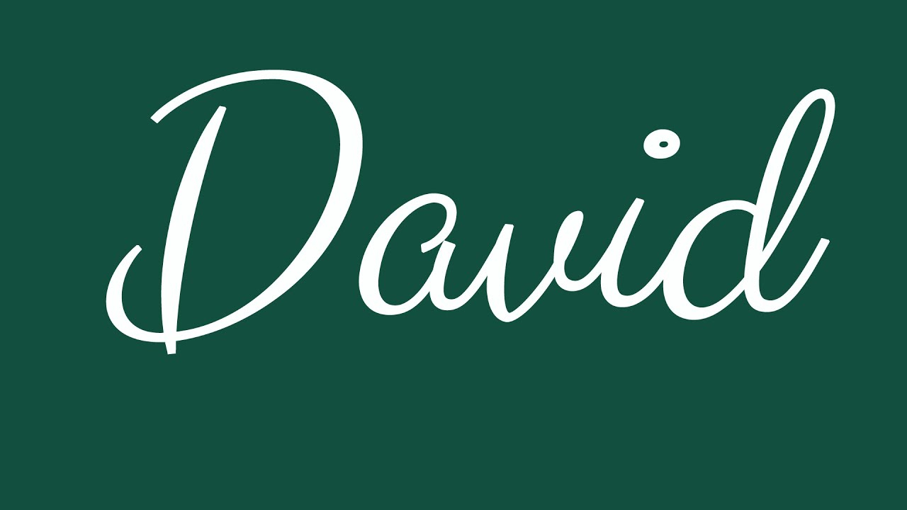 Learn How To Sign The Name David Stylishly In Cursive Writing with regard to Tracing Name David