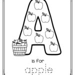 Letter A Is For Apple   Trace And Color Printable Free Intended For Letter A Worksheets Preschool Free
