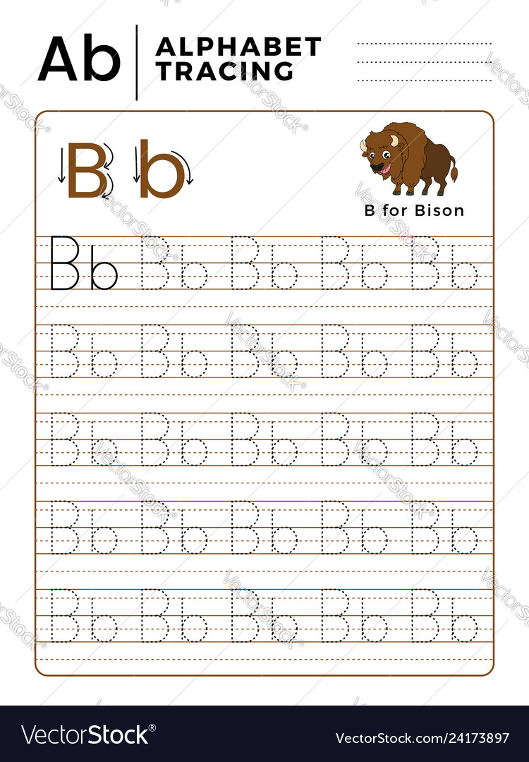 Letter B Alphabet Tracing Book With Example And with regard to Alphabet Tracing With Arrows