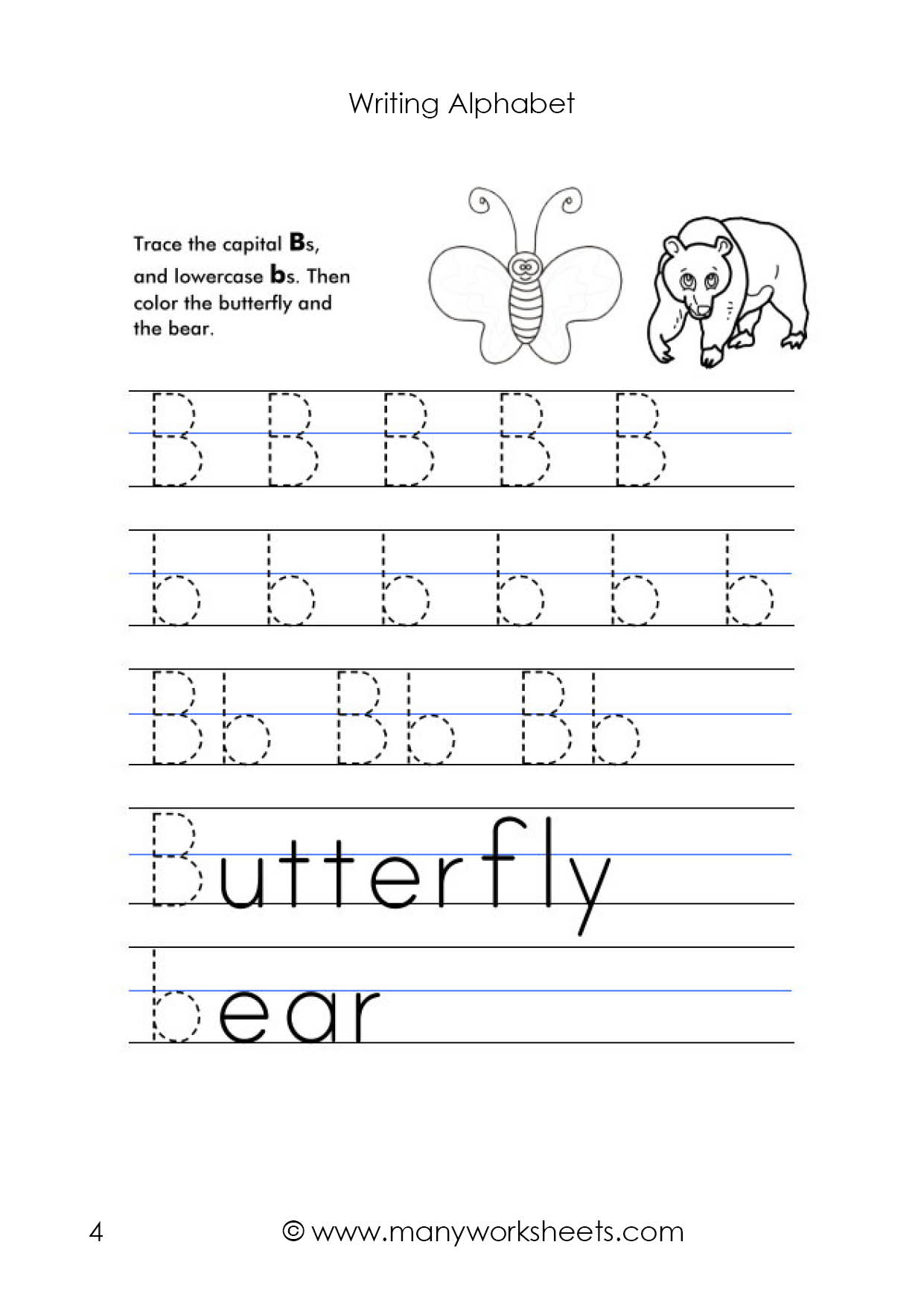 Letter B Worksheet – Tracing And Handwriting intended for Letter B Worksheets For Toddlers