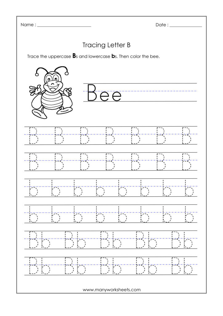 Letter B Worksheets For Kindergarten – Trace Dotted Letters Within Letter B Worksheets For Kindergarten