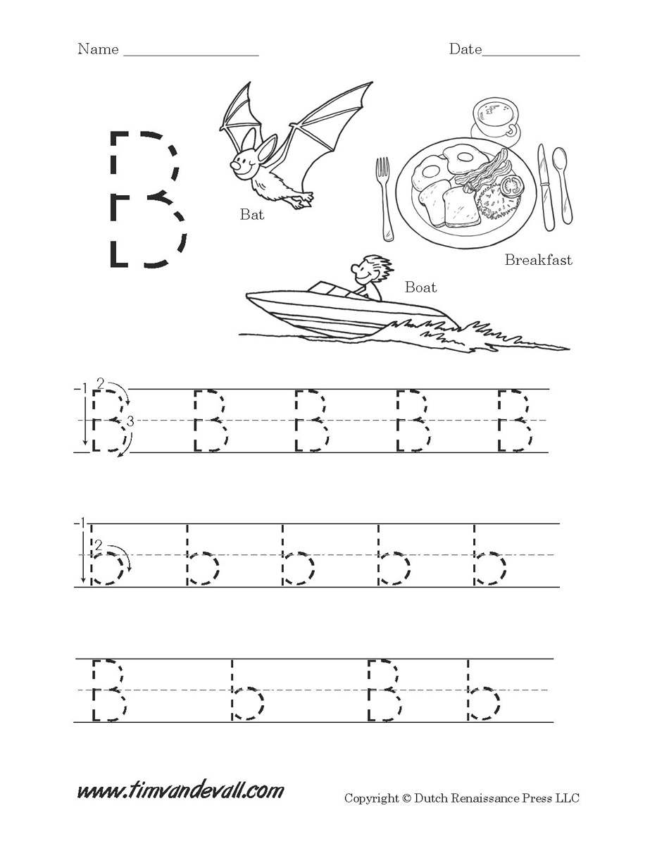 Letter B Worksheets regarding Letter B Worksheets For Kindergarten Pdf
