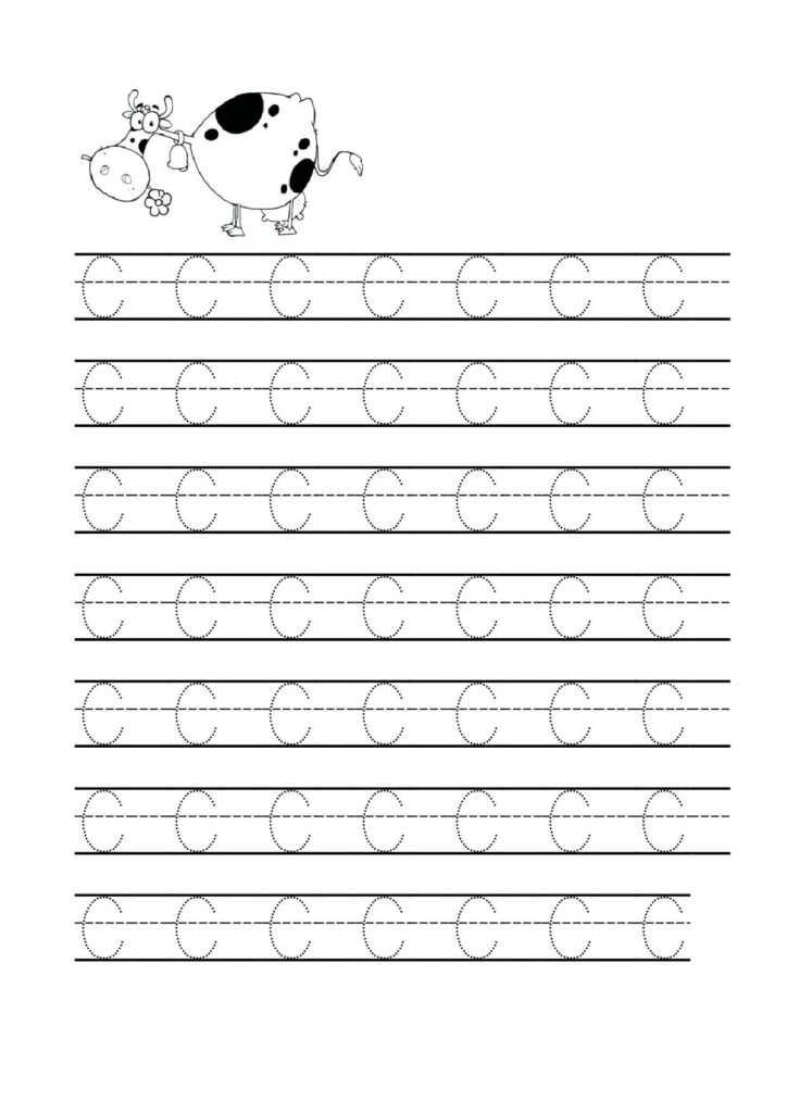 Letter C Tracing Worksheets For Preschooler | Kindergarten With Regard To C Letter Tracing Worksheet