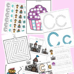 Letter C Worksheets And Printables Pack   Fun With Mama Intended For Letter C Worksheets Cut And Paste