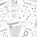 Letter D Worksheets   Alphabet Series   Easy Peasy Learners Regarding Letter B Worksheets Cut And Paste