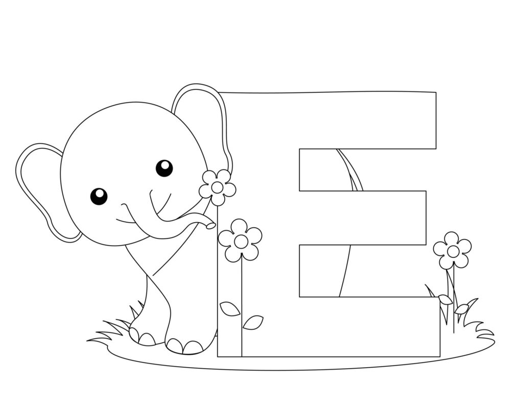 Letter E Coloring Pages | Abc Coloring Pages, Elephant Inside Letter E Worksheets Coloring