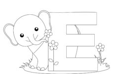 Letter E Coloring Pages | Abc Coloring Pages, Elephant inside Letter E Worksheets Coloring