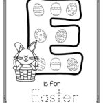 Letter E Is For Easter Trace And Color Printable Free Throughout Letter E Worksheets For Pre K