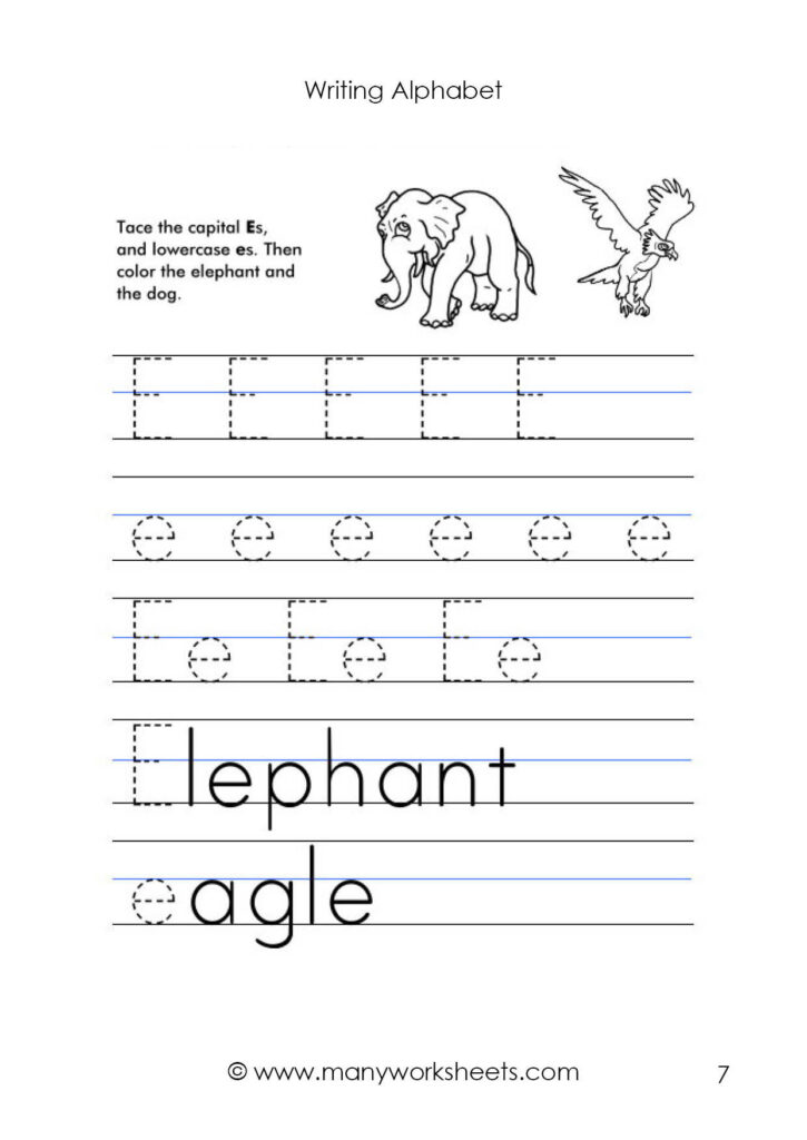 Letter E Worksheet – Tracing And Handwriting – Early With Letter E Worksheets For Nursery