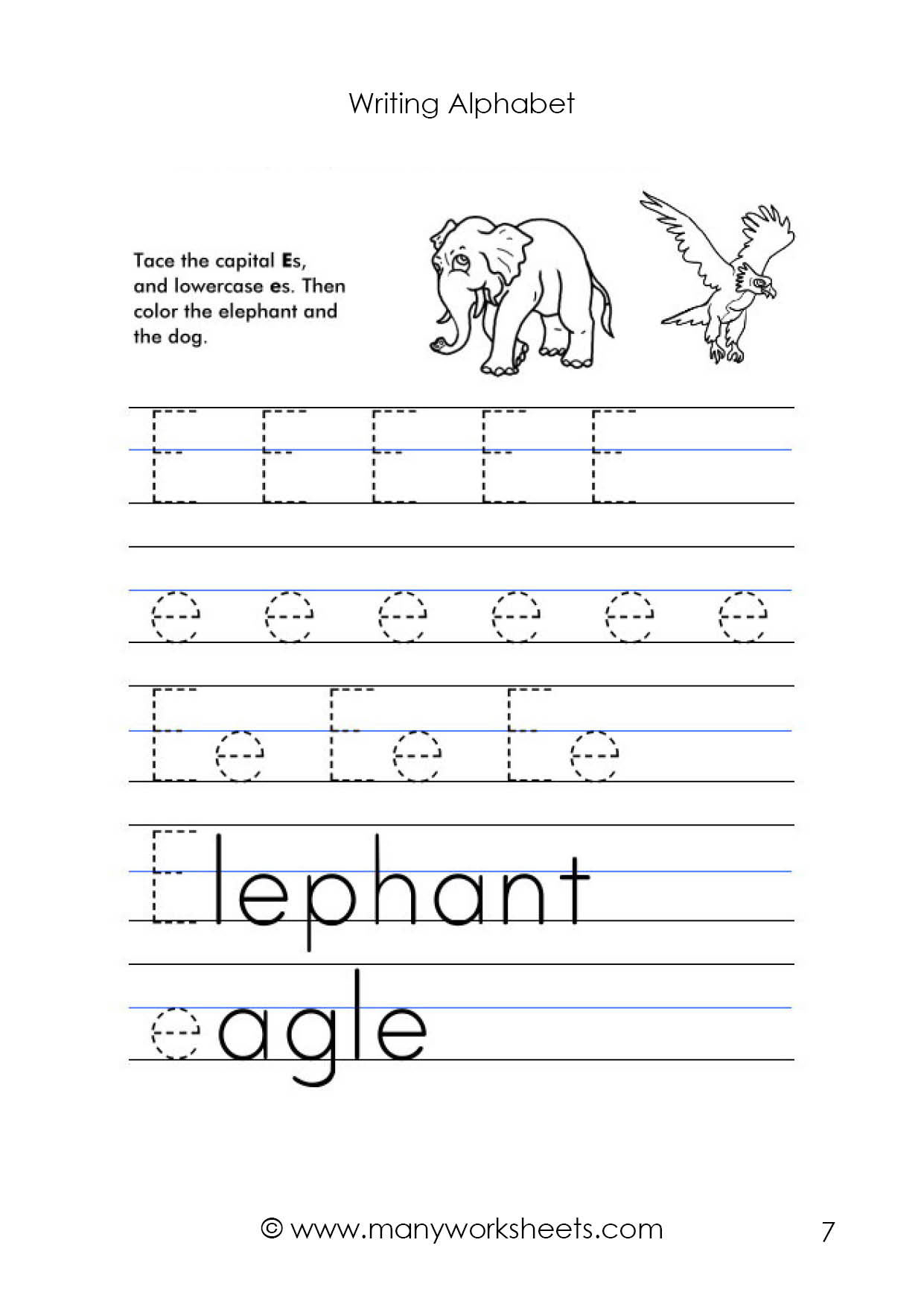 Letter E Worksheet – Tracing And Handwriting – Early with Letter E Worksheets For Nursery