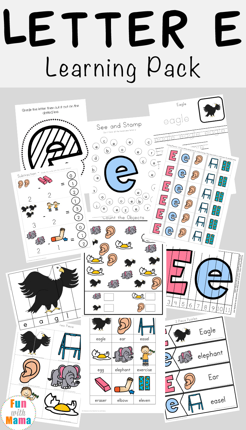 Letter E Worksheets + Activities - Fun With Mama with regard to Letter E Worksheets Pdf