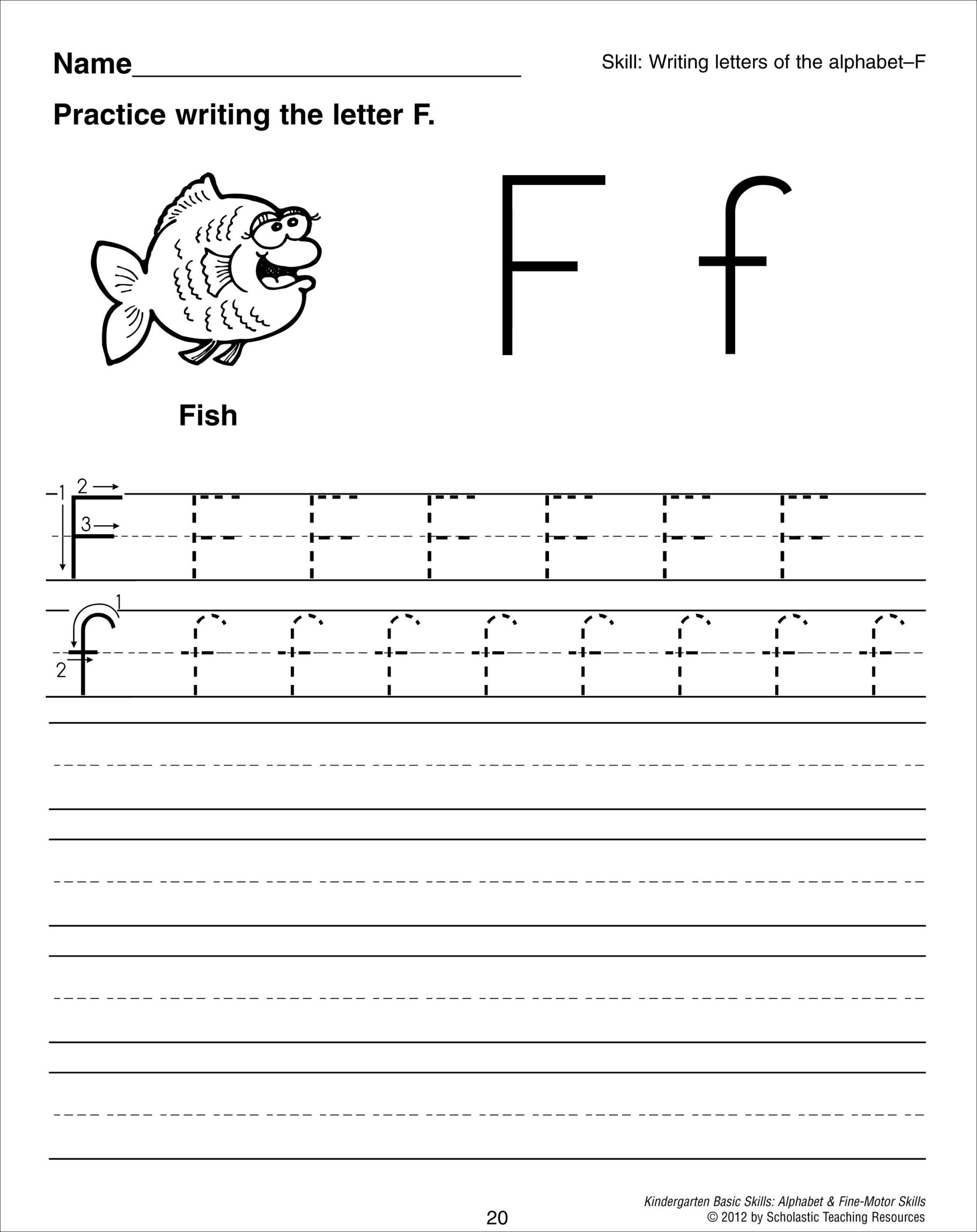 Letter F Tracing Worksheet | Writing Worksheets, Alphabet in Letter F Tracing Worksheets Preschool