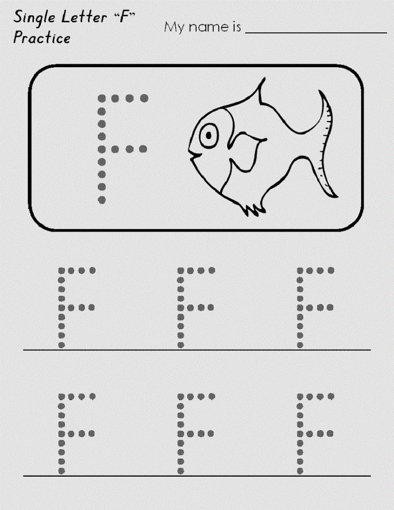 Letter F Worksheet For Preschool And Kindergarten with Letter F Worksheets For Kindergarten