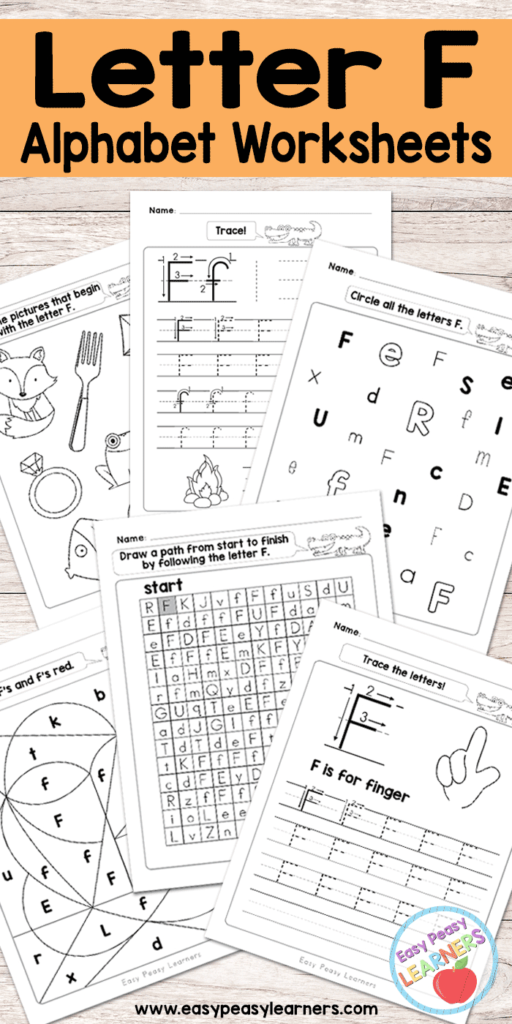 Letter F Worksheets   Alphabet Series   Easy Peasy Learners In Letter F Worksheets For Pre K