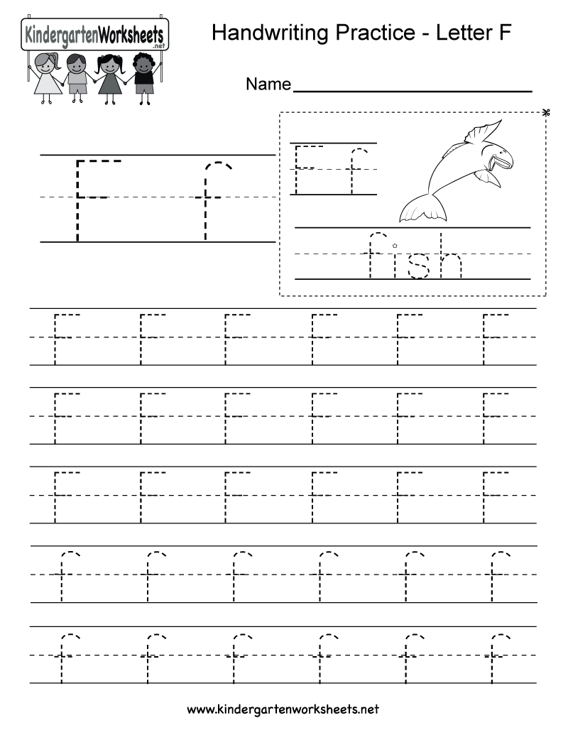 Letter F Writing Practice Worksheet. This Series Of with Letter F Worksheets For Kindergarten