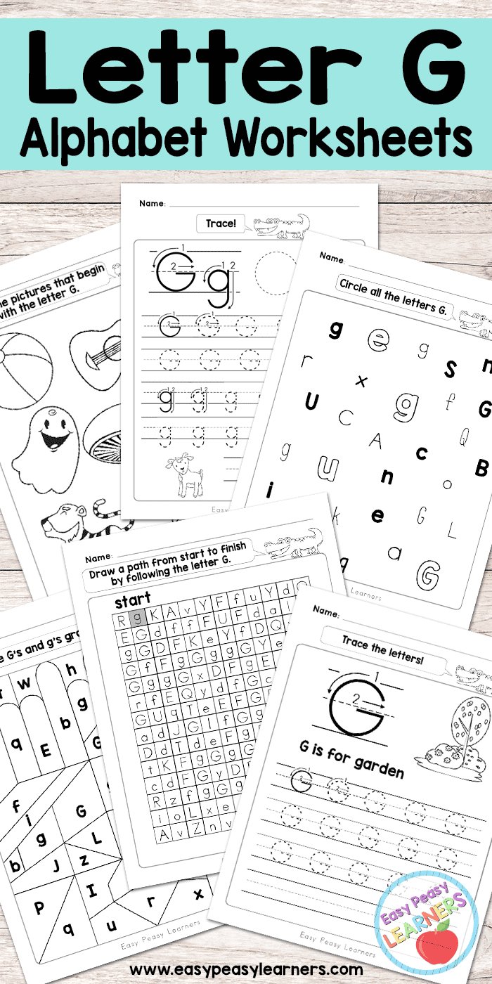 Letter G Worksheets - Alphabet Series - Easy Peasy Learners throughout Letter G Worksheets For Kindergarten