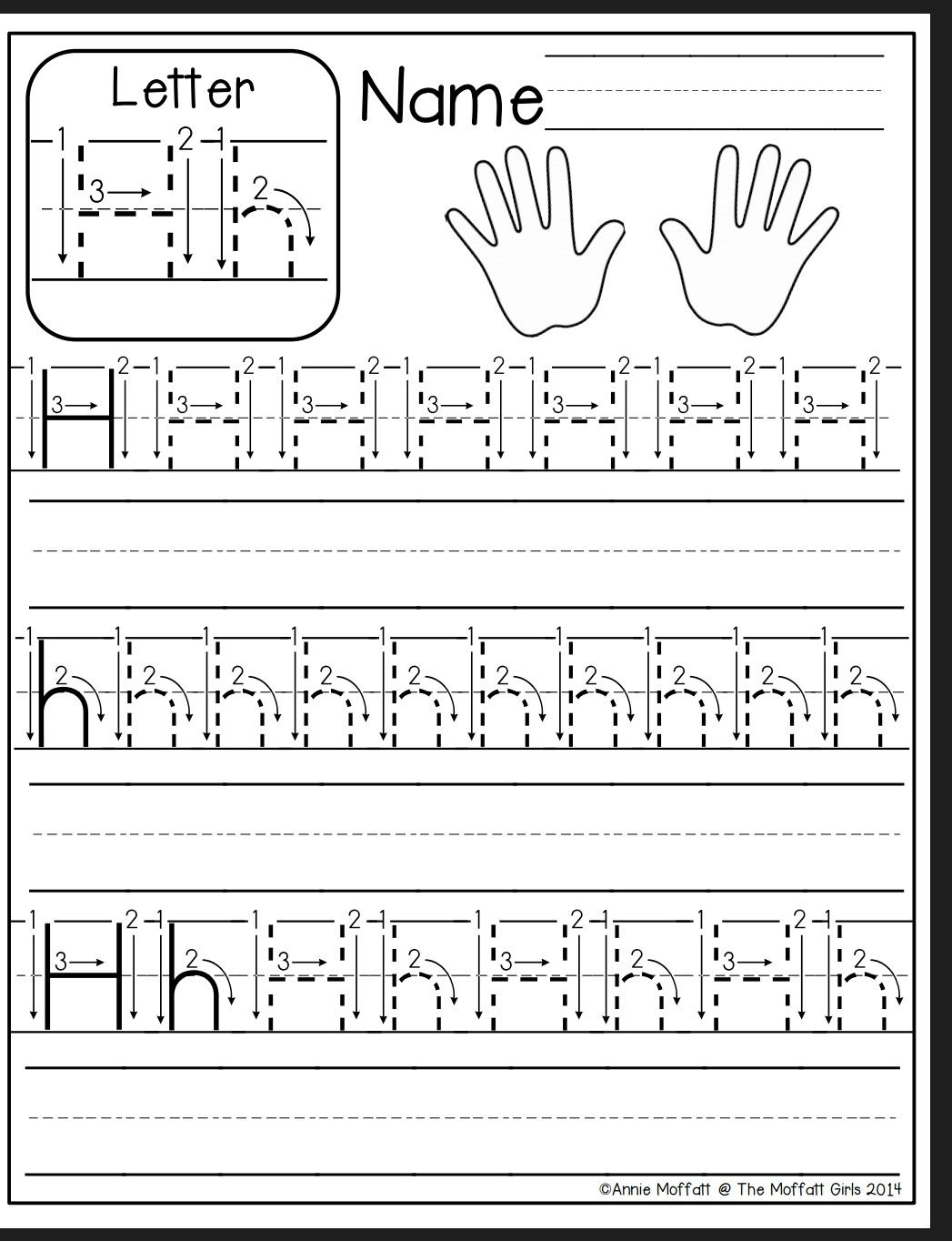Letter H Worksheet | Preschool Worksheets, Letter H regarding Letter Tracing H