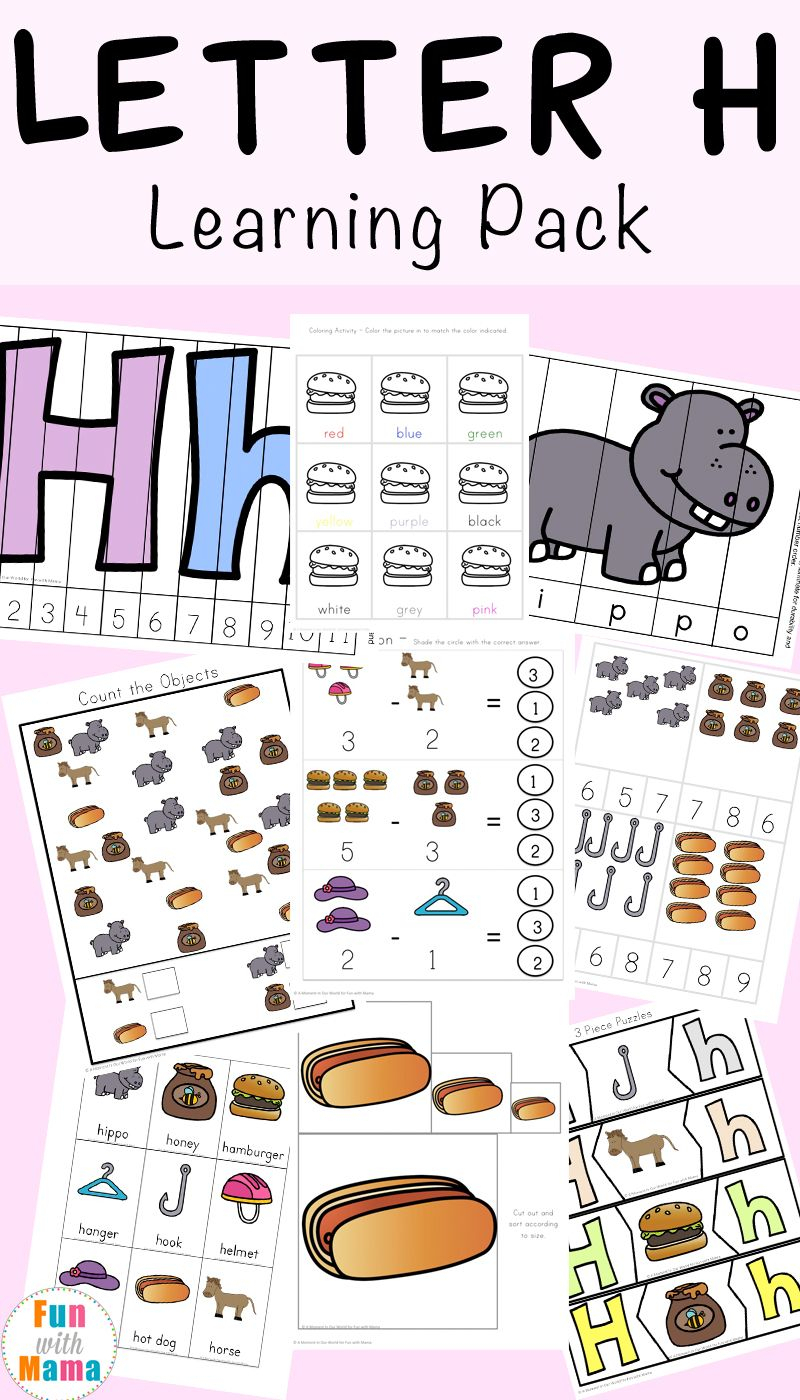 Letter H Worksheets + Activities | Letter H Activities For intended for Letter H Worksheets Craft