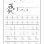 Letter H Worksheets For Kindergarten – Trace Dotted Letters In Letter Tracing H