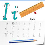 Letter I Tracing Alphabet Worksheets With Letter Tracing Ruler