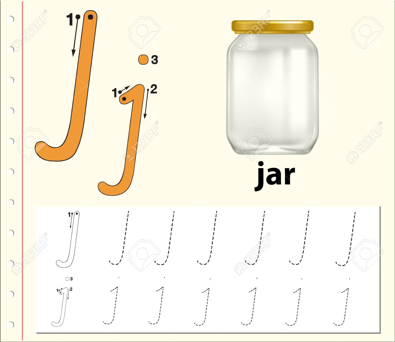 Letter J Tracing Alphabet Worksheets Illustration regarding Letter J Alphabet Worksheets