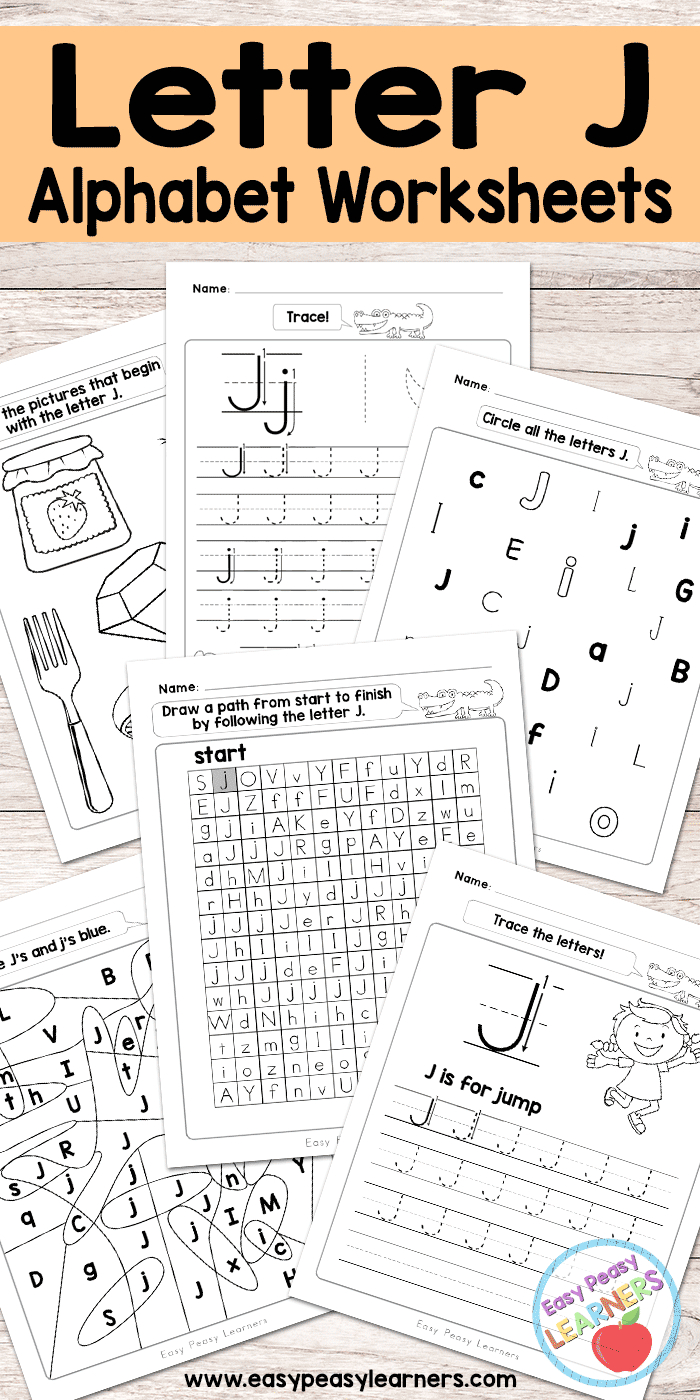 Letter J Worksheets - Alphabet Series - Easy Peasy Learners throughout Letter J Worksheets Printable