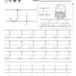 Letter J Writing Practice Worksheet   Free Kindergarten With Regard To J Letter Tracing