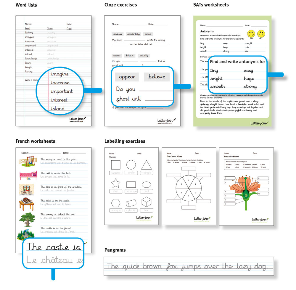 Letter-Join Worksheets within Letter Join Worksheets