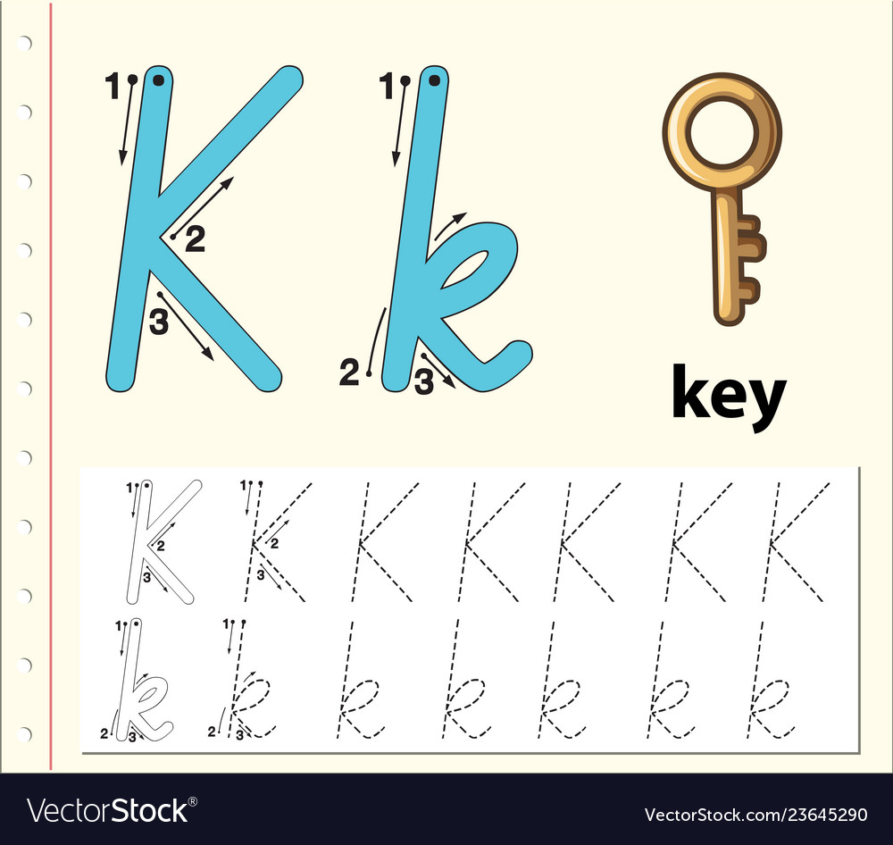 Letter K Tracing Alphabet Worksheets intended for K Letter Tracing