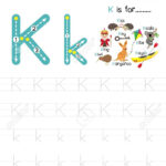 Letter K Uppercase And Lowercase Cute Children Colorful Abc Alphabet.. Throughout Alphabet Tracing Upper And Lowercase