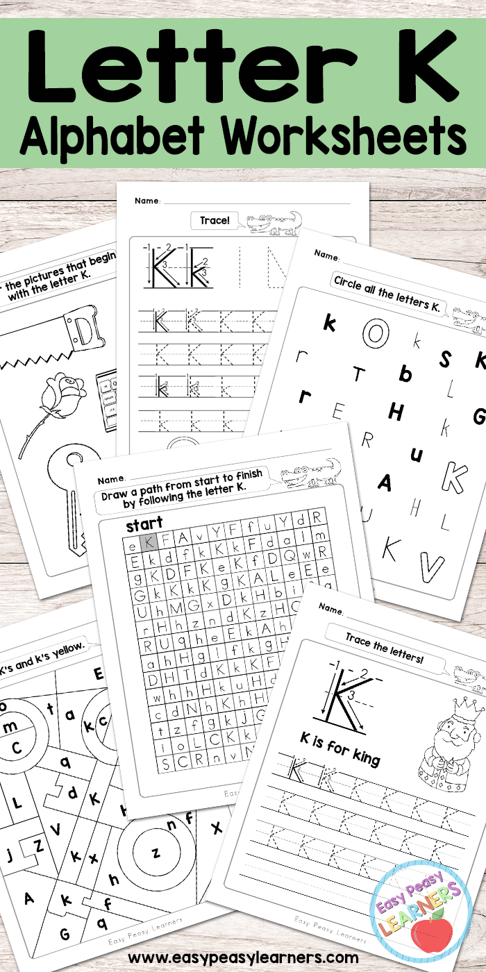 Letter K Worksheets - Alphabet Series - Easy Peasy Learners in Letter K Worksheets For Prek