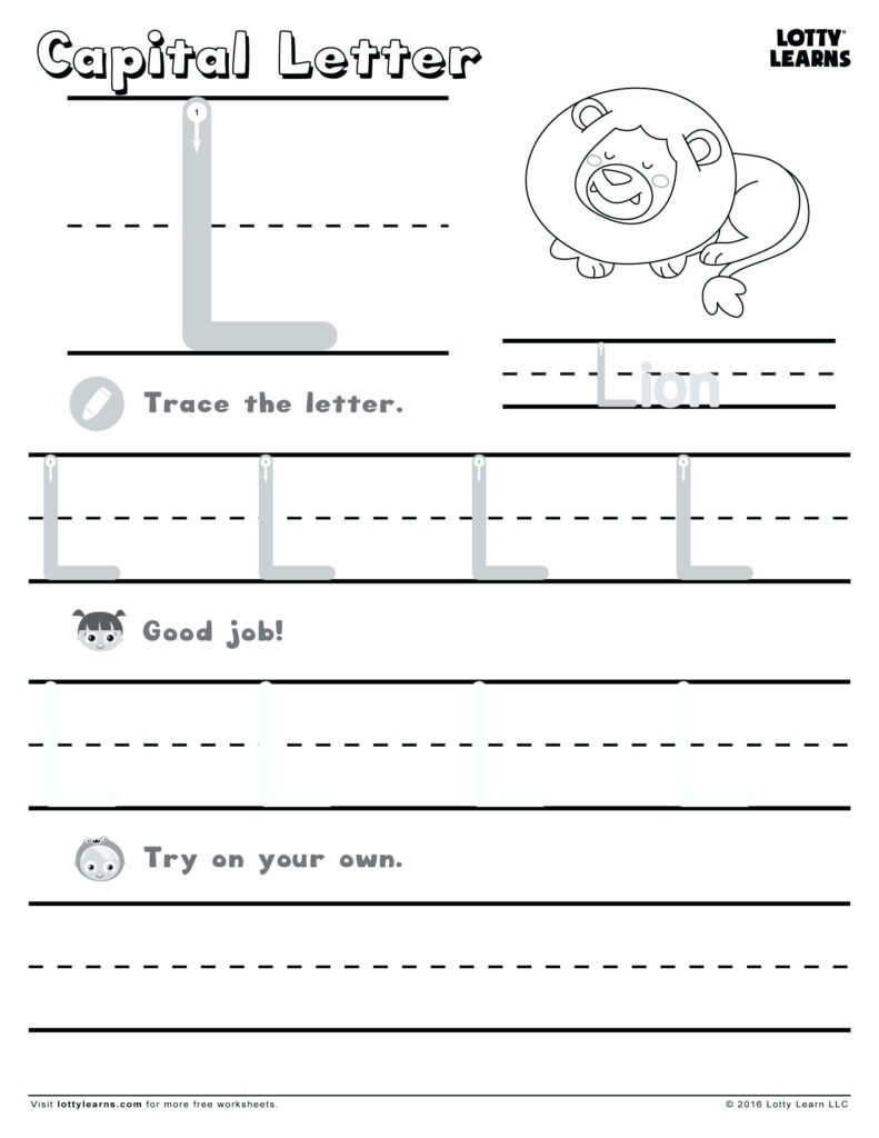 Letter L Worksheets For Kindergarten Letter L Activities For Within Letter L Worksheets For Nursery