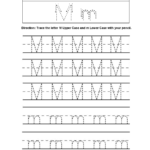 Letter M Tracing Alphabet Worksheets | Homeschool Worksheets With Letter M Tracing Preschool