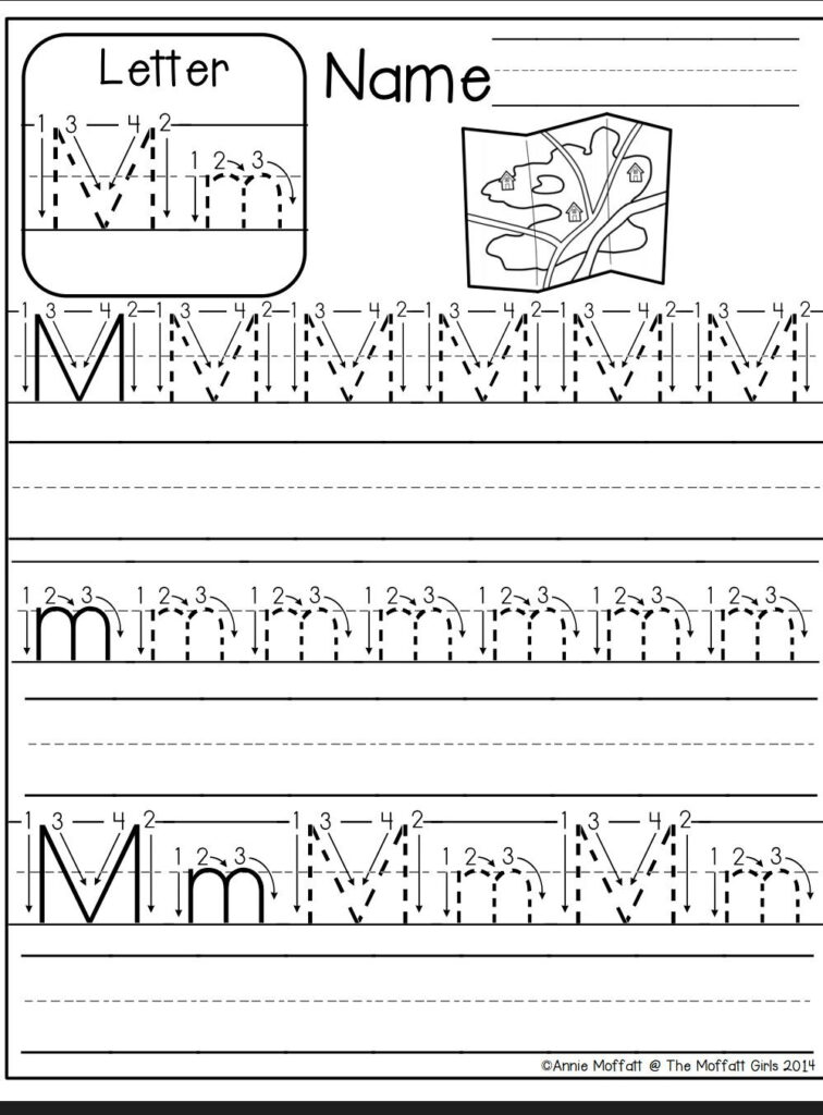 Letter M Worksheet | Kindergarten Abc Worksheets, Alphabet Inside Letter M Tracing Preschool