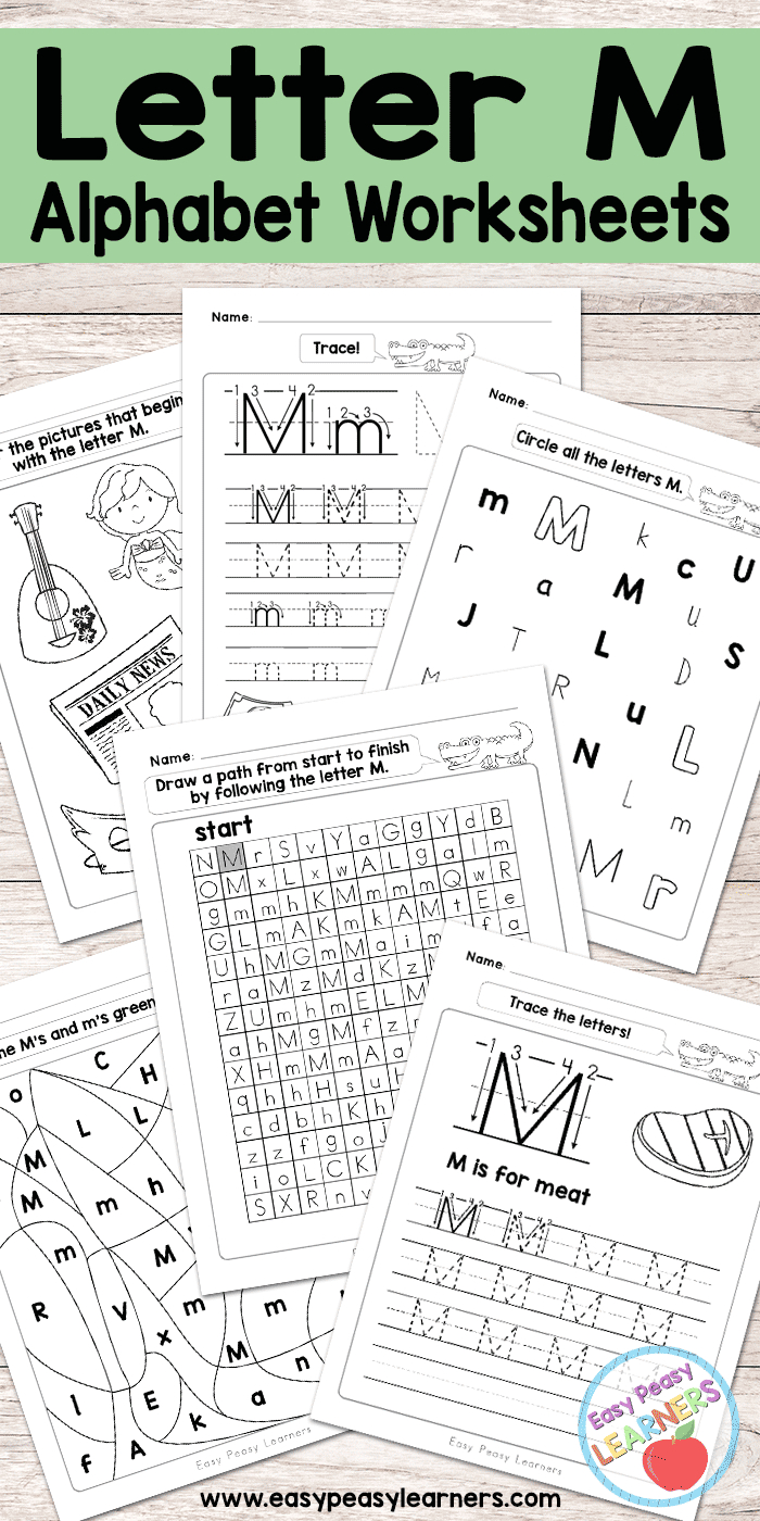 Letter M Worksheets - Alphabet Series - Easy Peasy Learners regarding Letter M Worksheets Free Printables