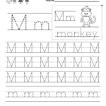 Letter M Writing Practice Worksheet   Free Kindergarten For Letter M Worksheets Free