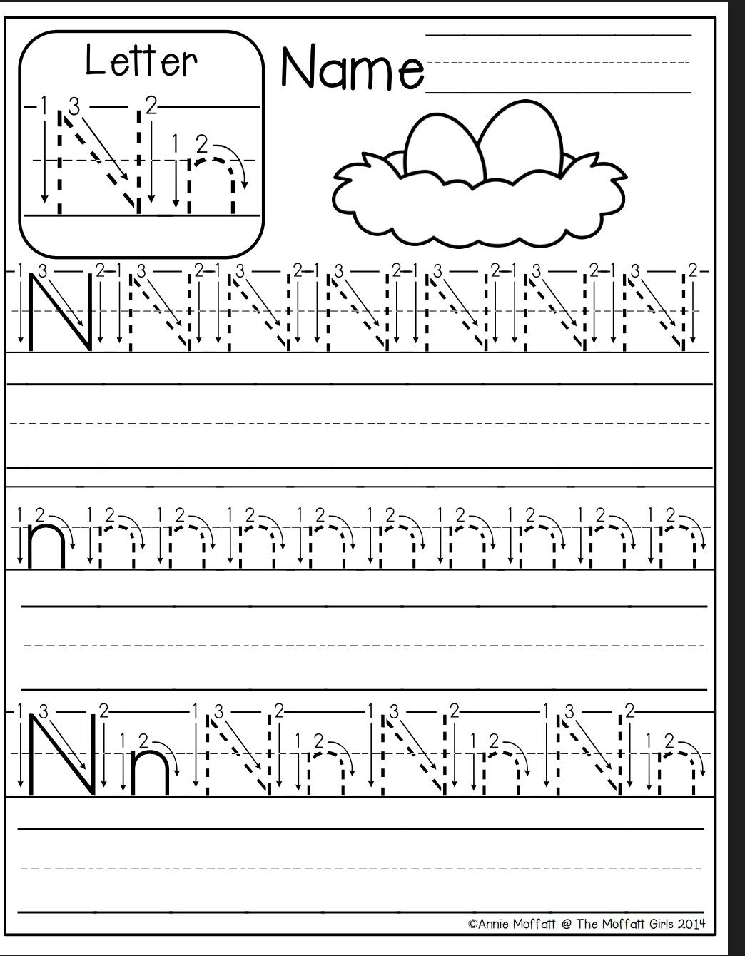 Letter N Worksheet | Letter N Worksheet inside Letter N Tracing Worksheets Preschool