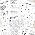 Letter N Worksheets   Alphabet Series   Easy Peasy Learners In Letter N Worksheets Free