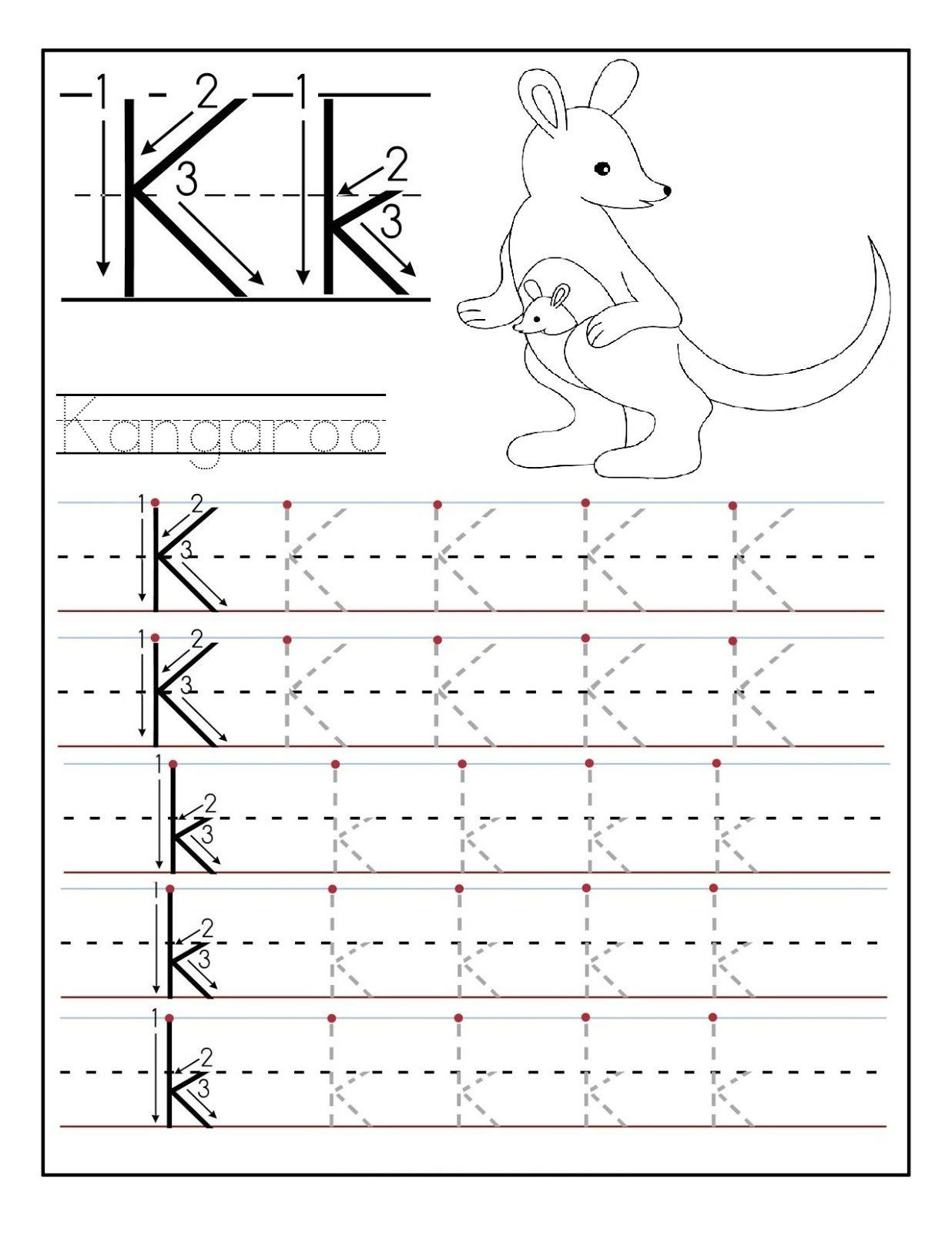 Letter N Worksheets For Preschool And Kindergarten Tracing with regard to Letter K Worksheets For Toddlers