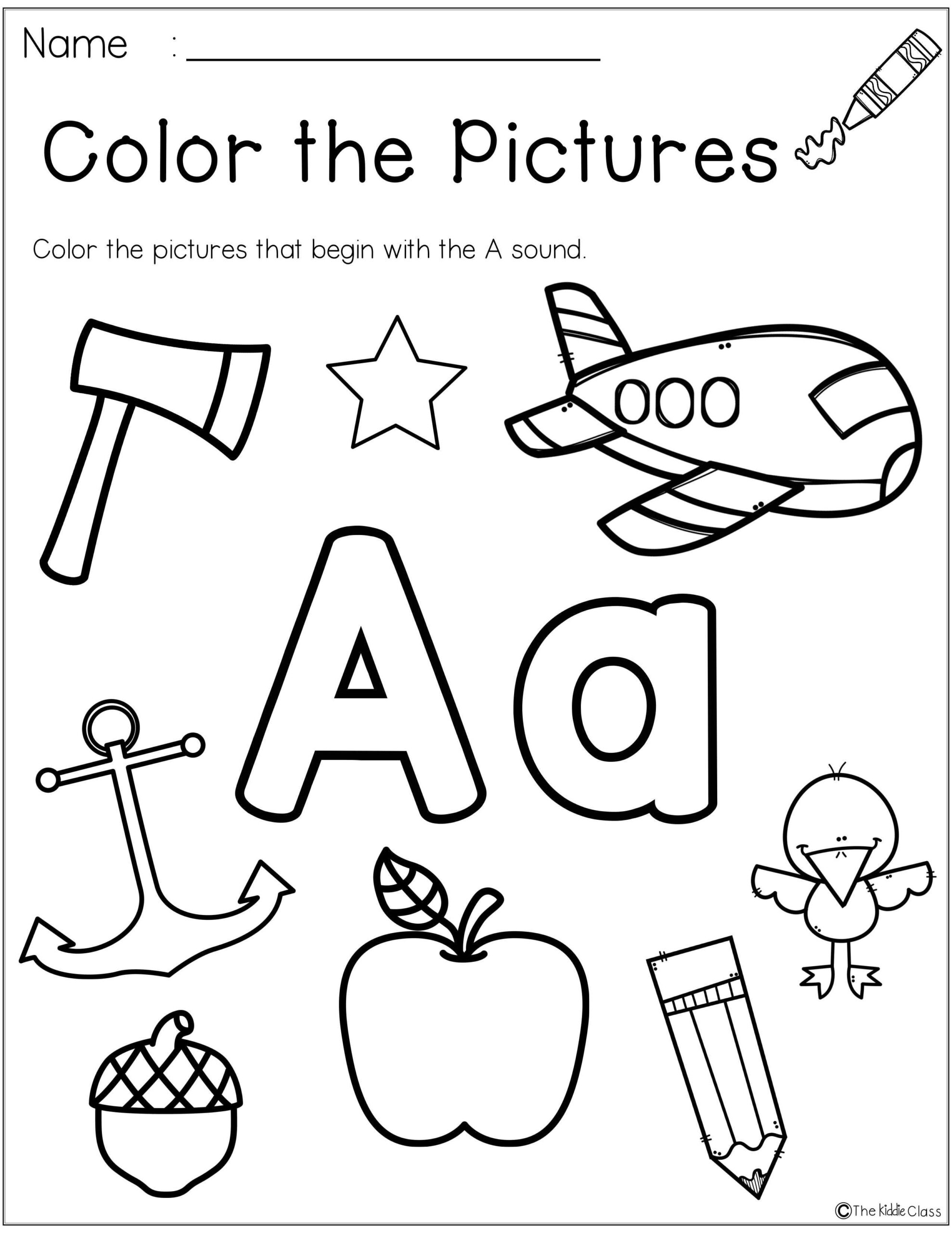 Letter Of The Week A | Kindergarten Morning Work, Phonics for Alphabet Phonics Worksheets For Kindergarten