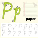 Letter P Tracing Alphabet Worksheets Illustration With Letter P Tracing Paper