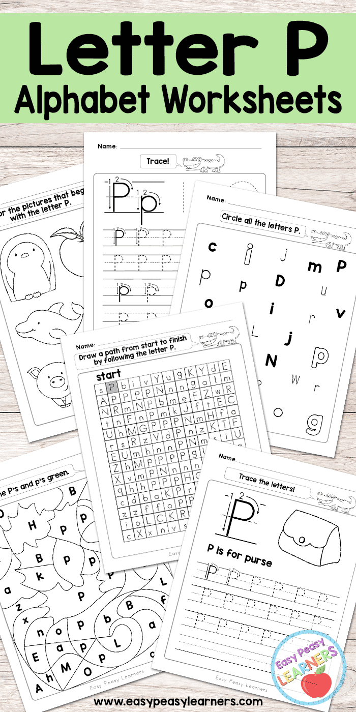 Letter P Worksheets - Alphabet Series - Easy Peasy Learners within Letter P Tracing Paper