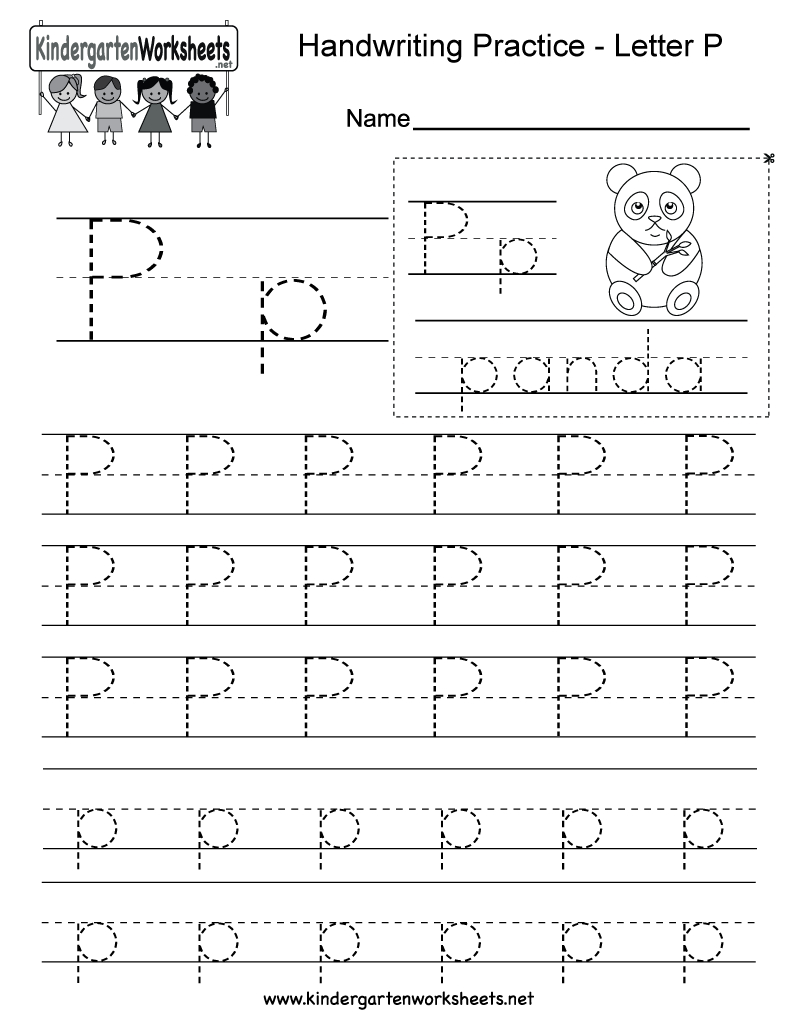 Letter P Writing Worksheet For Kindergarteners. This Series inside Letter P Tracing Sheet