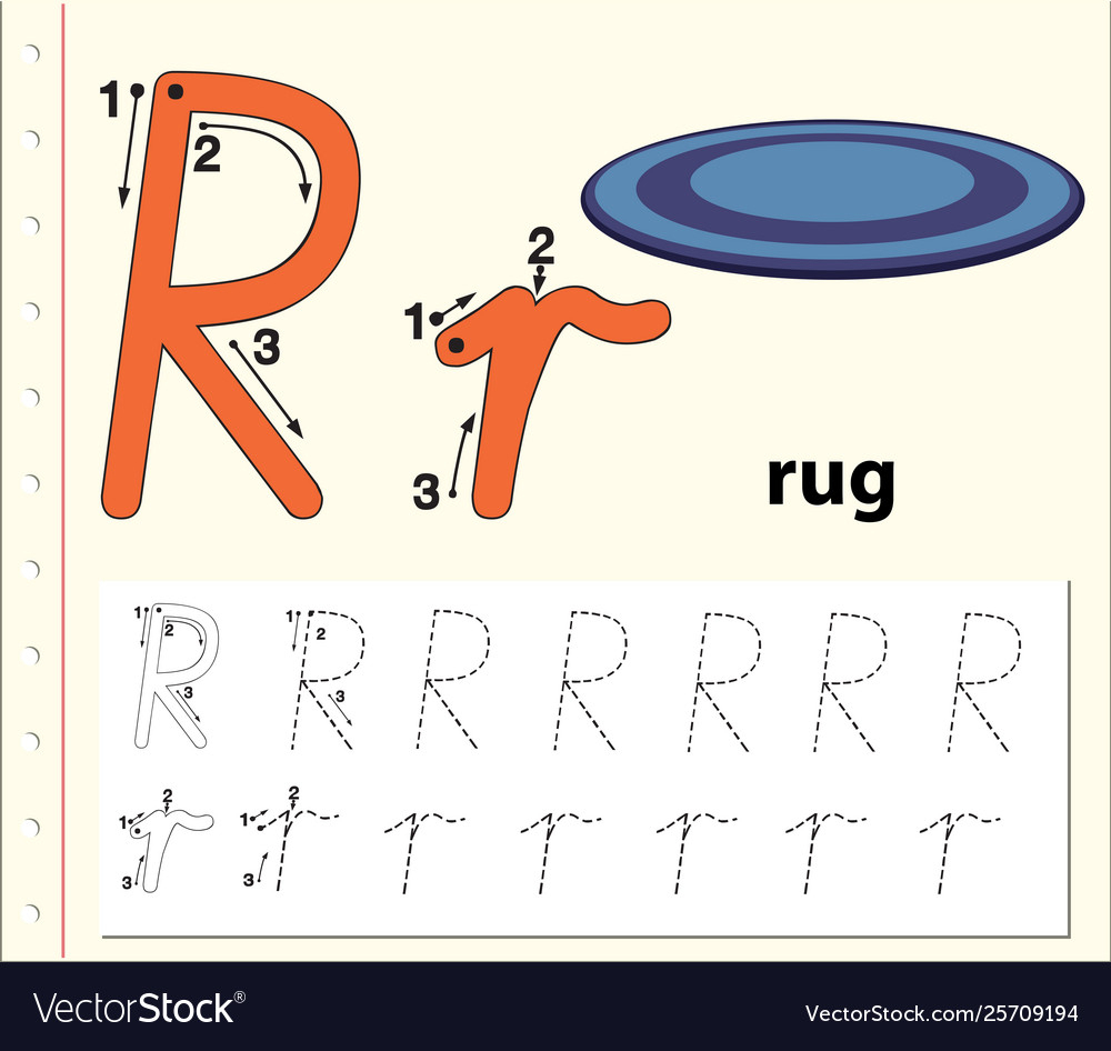 Letter R Tracing Alphabet Worksheets for Alphabet R Tracing