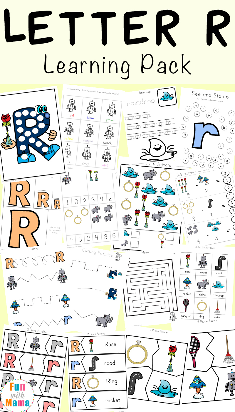 Letter R Worksheets And Printable Preschool Activities Pack throughout Letter R Worksheets For Kindergarten Pdf