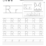 Letter R Writing Worksheet For Kindergarten Kids. This In Letter Tracing R