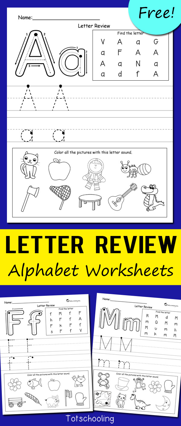 Letter Review Alphabet Worksheets | Totschooling - Toddler throughout Letter I Worksheets For Preschool Free