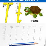 Letter T Tracing Alphabet Worksheets   Download Free Vectors Intended For Letter Tracing Vector