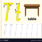 Letter T Tracing Alphabet Worksheets Throughout Alphabet T Tracing